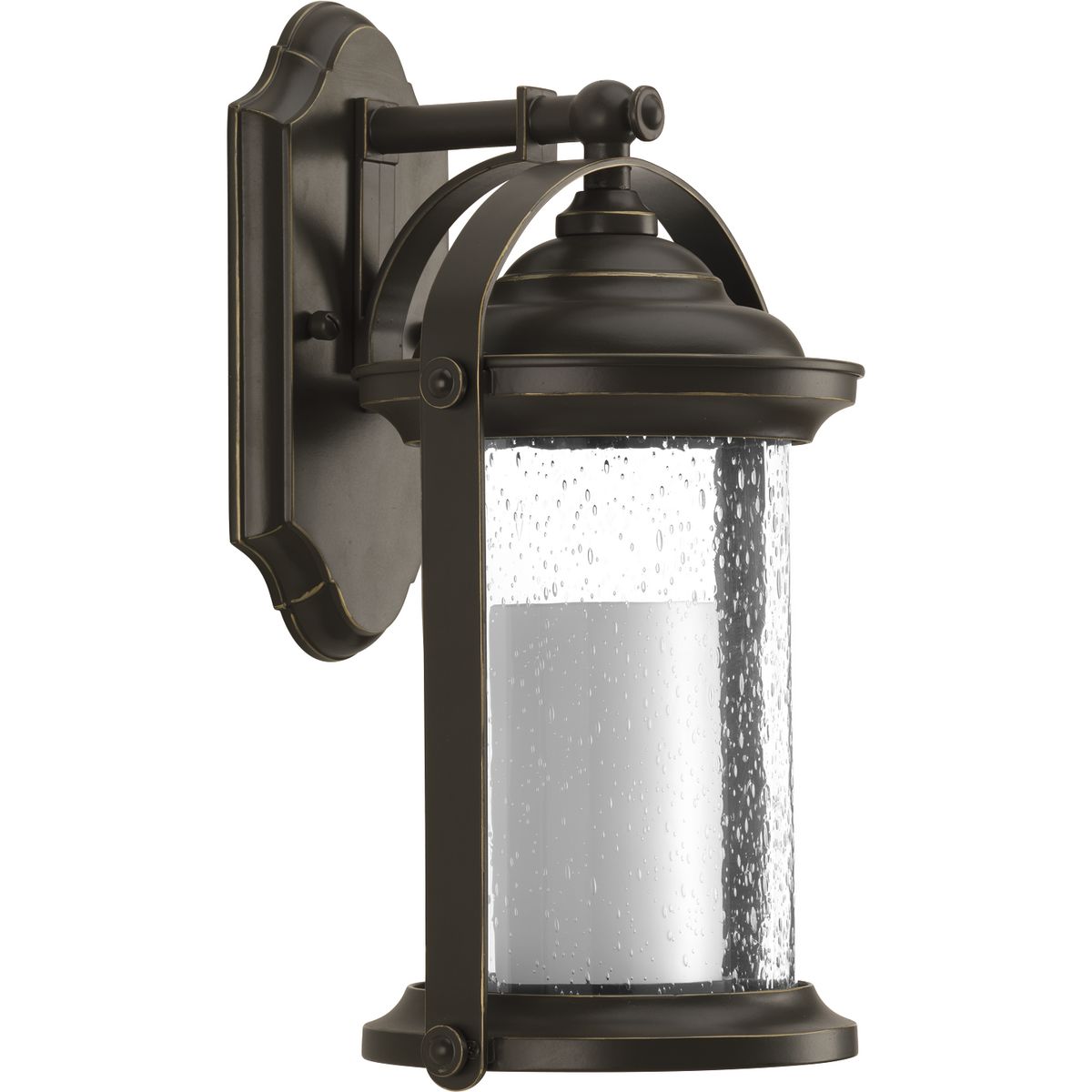 PROGRESS LIGHTING P560068-020-30 Antique Bronze Whitacre Collection Small Wall Lantern