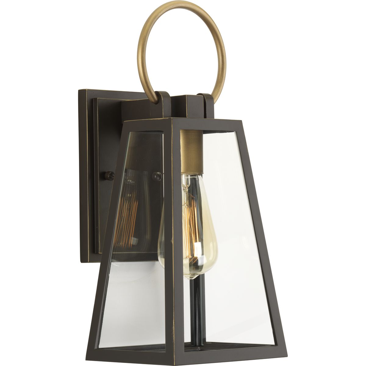 PROGRESS LIGHTING P560077-020 Antique Bronze Barnett Collection Small Wall Lantern