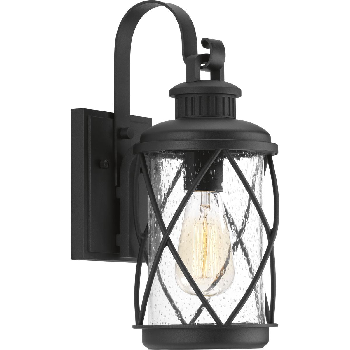 PROGRESS LIGHTING P560080-031 Textured Black Hollingsworth Small Wall Lantern