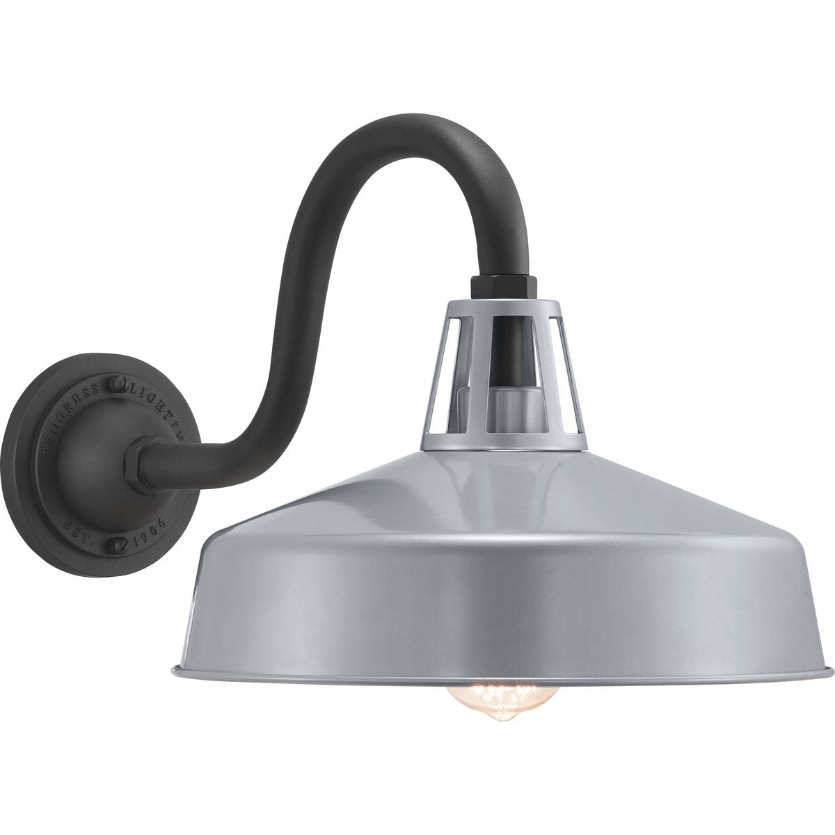 PROGRESS LIGHTING P560091-082 Metallic Gray Cedar Springs Collection Metallic Gray One-Light Extra Large Wall Lantern