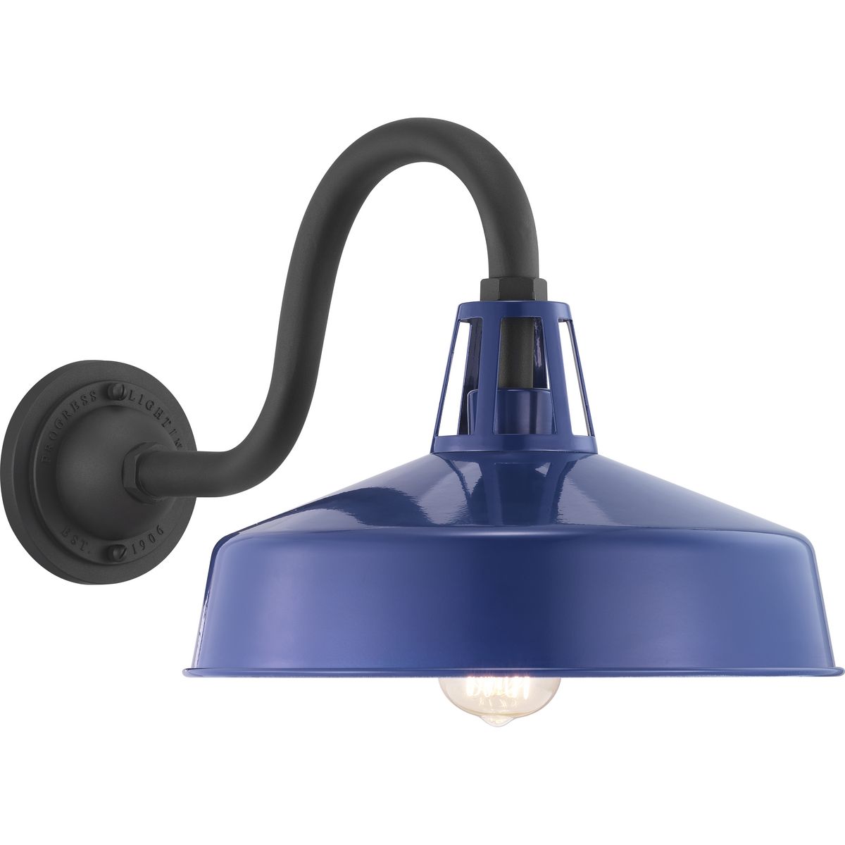 PROGRESS LIGHTING P560091-091 Navy Cedar Springs Collection Navy One-Light Extra Large Wall Lantern