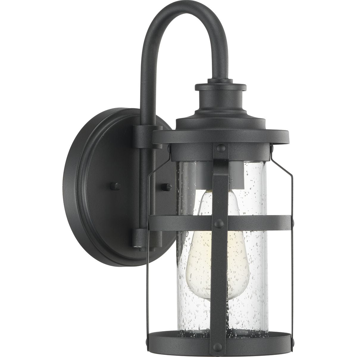 PROGRESS LIGHTING P560094-031 Textured Black Haslett Collection One-Light Small Wall Lantern