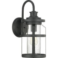 PROGRESS LIGHTING P560095-031 Textured Black Haslett Collection One-Light Medium Wall Lantern