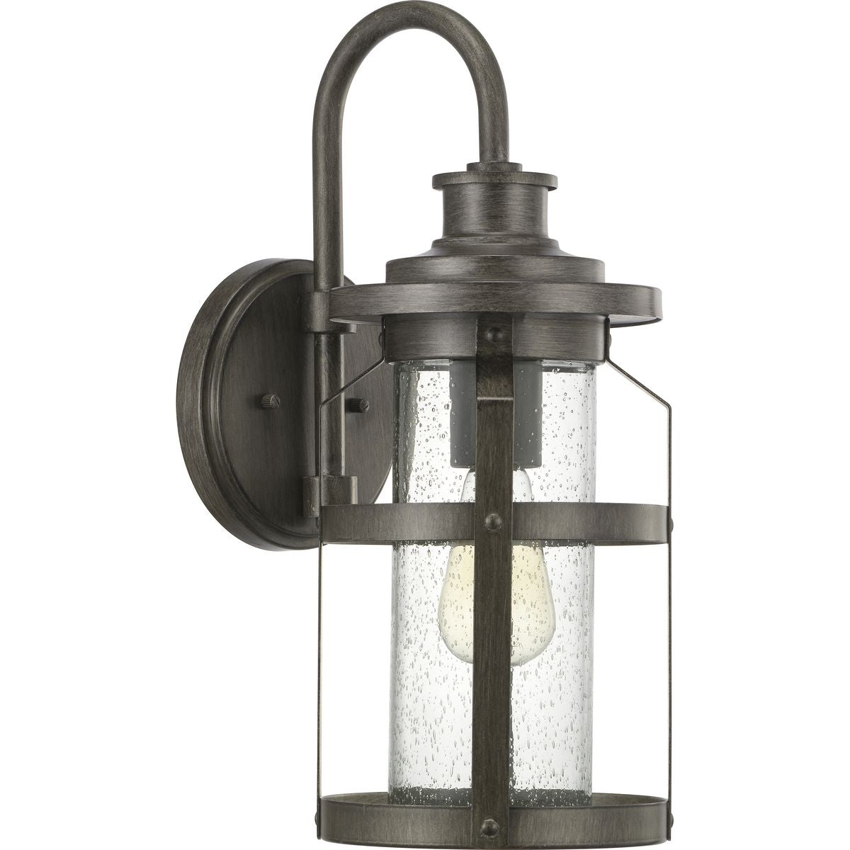PROGRESS LIGHTING P560095-103 Antique Pewter Haslett Collection One-Light Medium Wall Lantern