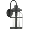 PROGRESS LIGHTING P560096-031 Textured Black Haslett Collection One-Light Large Wall Lantern