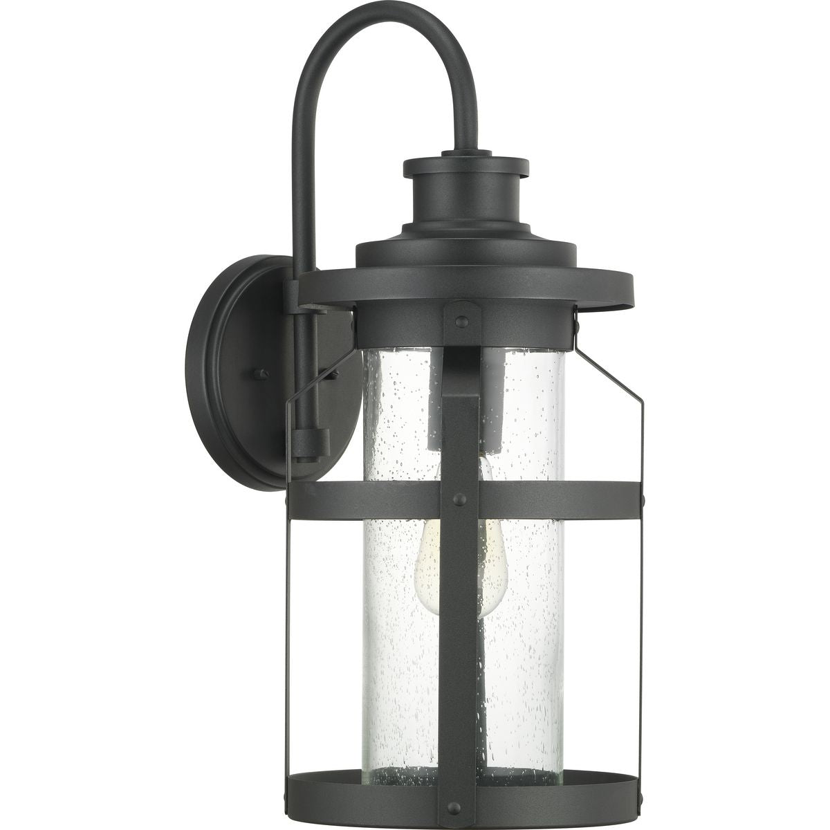 PROGRESS LIGHTING P560096-031 Textured Black Haslett Collection One-Light Large Wall Lantern