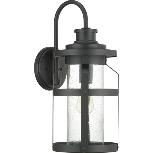 PROGRESS LIGHTING P560096-031 Textured Black Haslett Collection One-Light Large Wall Lantern