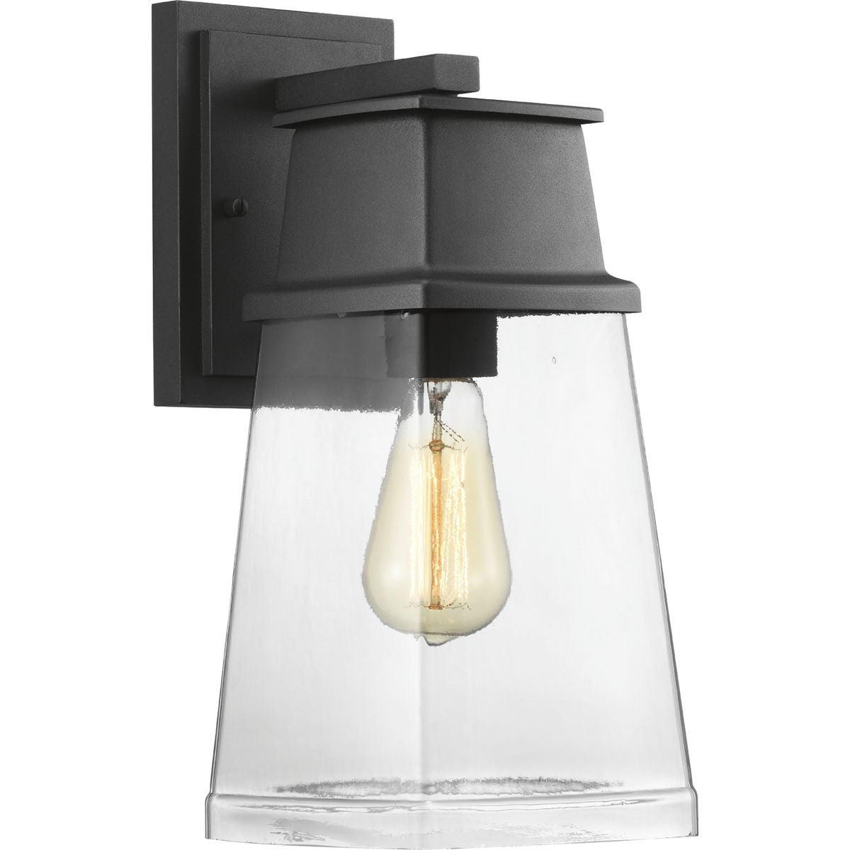 PROGRESS LIGHTING P560100-031 Textured Black Greene Ridge Collection One-Light Medium Wall Lantern