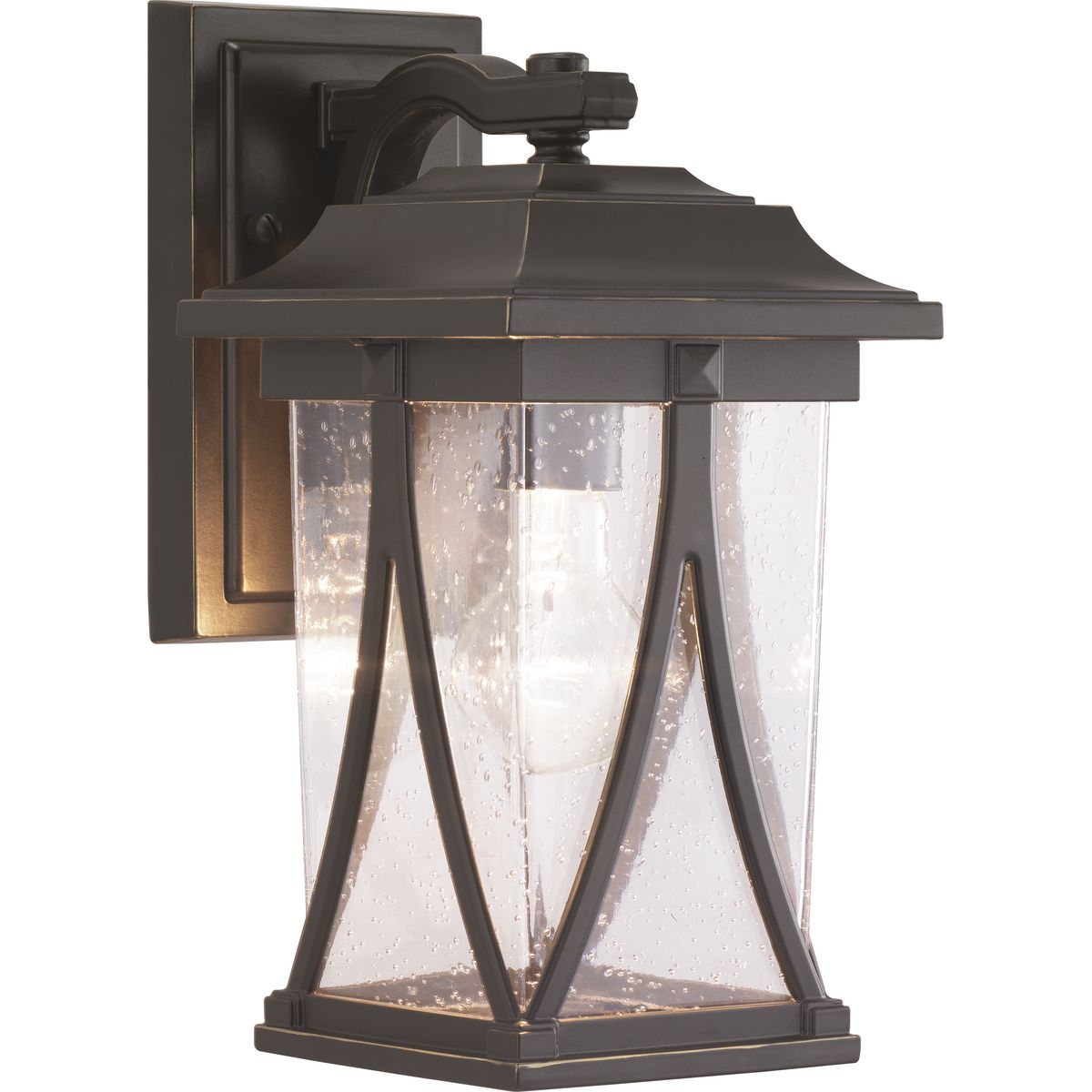 PROGRESS LIGHTING P560113-020 Antique Bronze Abbott Collection One-Light Small Wall Lantern
