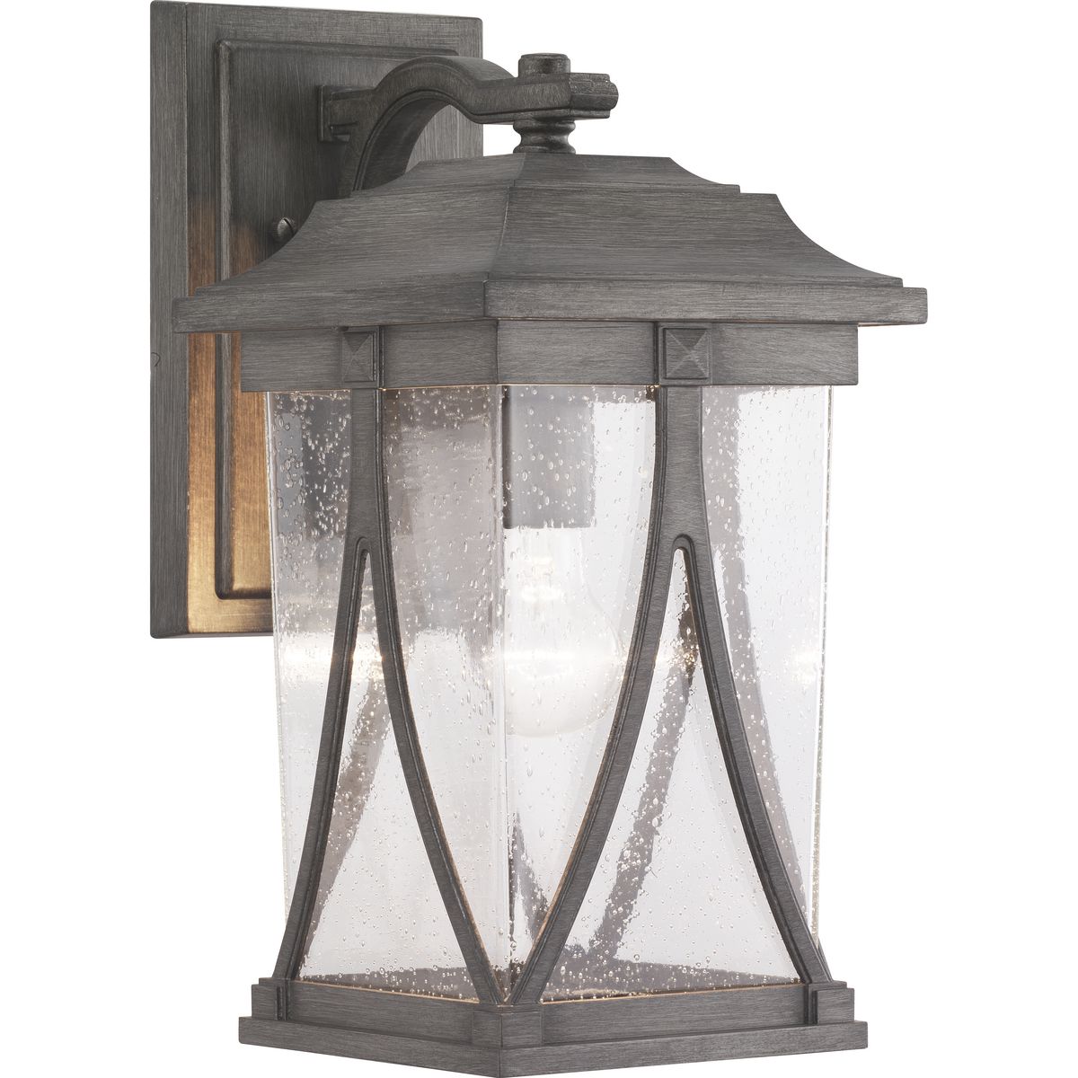 PROGRESS LIGHTING P560114-103 Antique Pewter Abbott Collection One-Light Medium Wall Lantern