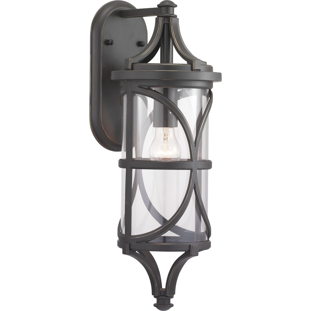 PROGRESS LIGHTING P560117-020 Antique Bronze Morrison Collection One-Light Medium Wall Lantern