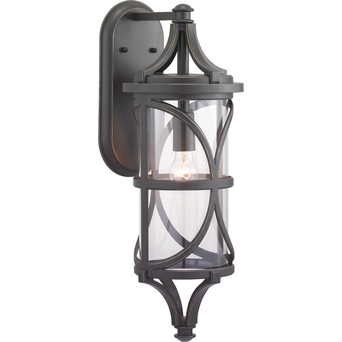 PROGRESS LIGHTING P560118-020 Antique Bronze Morrison Collection One-Light Large Wall Lantern