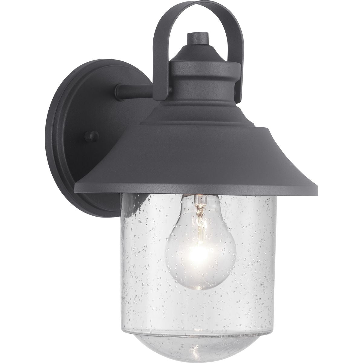 PROGRESS LIGHTING P560120-031 Textured Black Weldon Collection One-Light Medium Wall Lantern