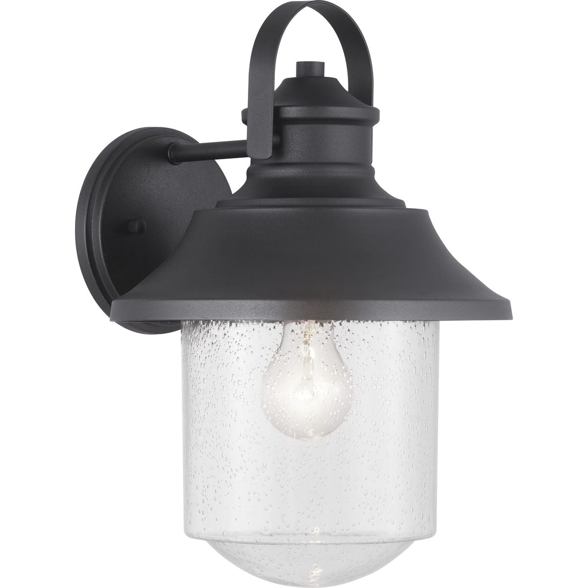 PROGRESS LIGHTING P560121-031 Textured Black Weldon Collection One-Light Large Wall Lantern