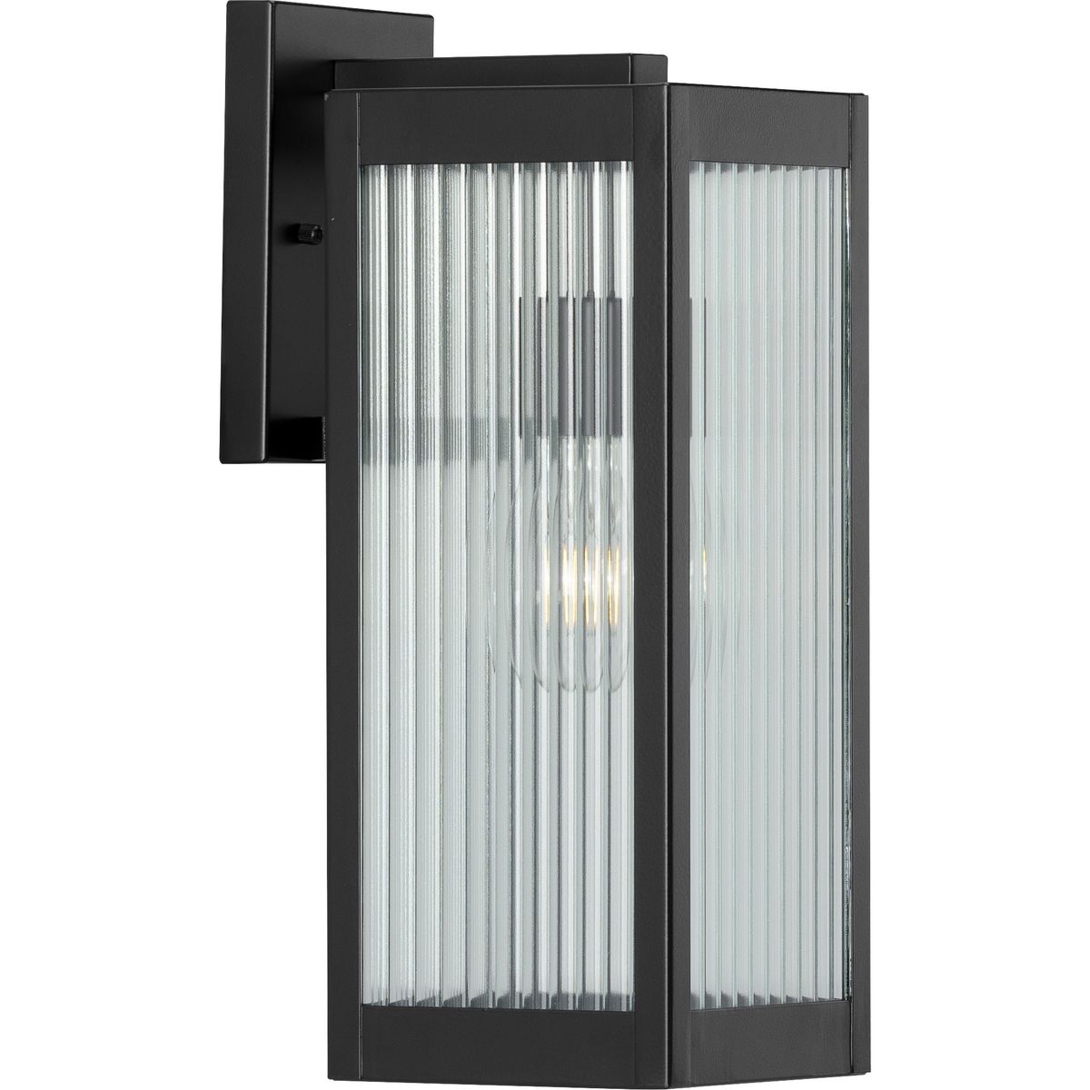 PROGRESS LIGHTING P560130-031 Matte Black Felton Collection Black One-Light Medium Wall Lantern