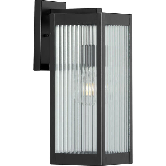 PROGRESS LIGHTING P560130-031 Matte Black Felton Collection Black One-Light Medium Wall Lantern