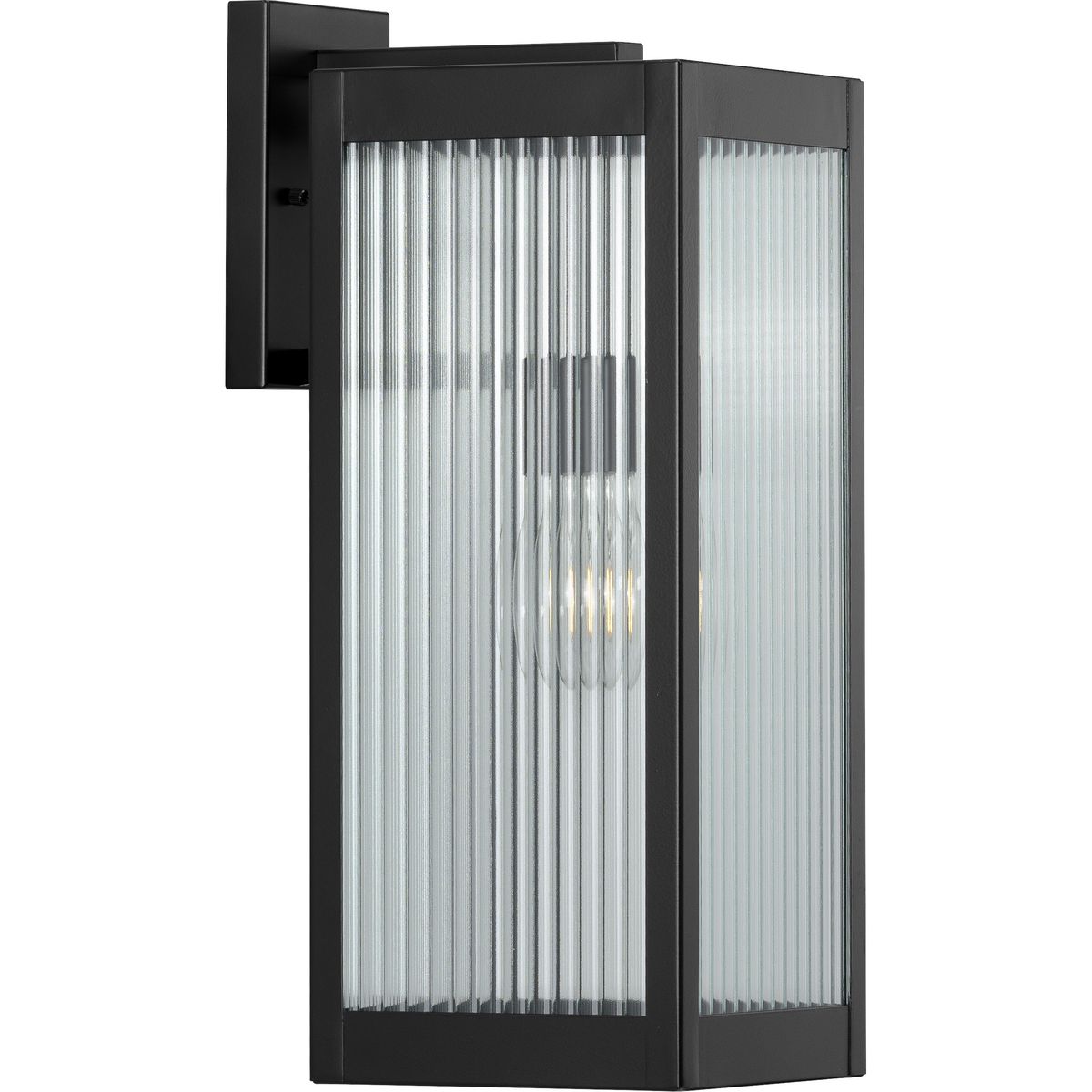 PROGRESS LIGHTING P560131-031 Matte Black Felton Collection Black One-Light Large Wall Lantern