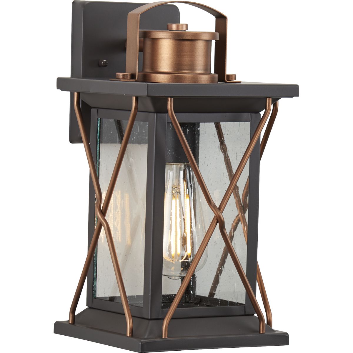 PROGRESS LIGHTING P560156-020 Antique Bronze Barlowe Collection Antique Bronze One-Light Small Wall Lantern