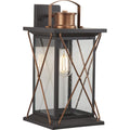 PROGRESS LIGHTING P560158-020 Antique Bronze Barlowe Collection Antique Bronze One-Light Large Wall Lantern