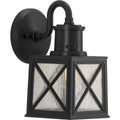 PROGRESS LIGHTING P560163-031 Textured Black Seagrove Collection One-Light Small Wall Lantern with DURASHIELD