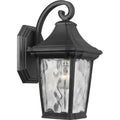 PROGRESS LIGHTING P560171-031 Textured Black Marquette Collection One-Light Small Wall Lantern with DURASHIELD