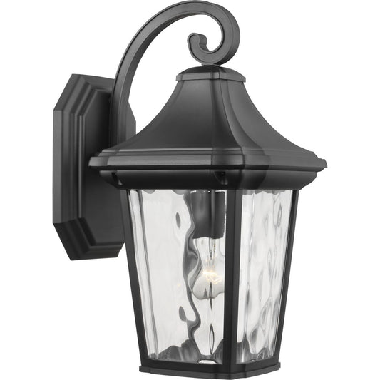 PROGRESS LIGHTING P560173-031 Textured Black Marquette Collection One-Light Large Wall Lantern with DURASHIELD