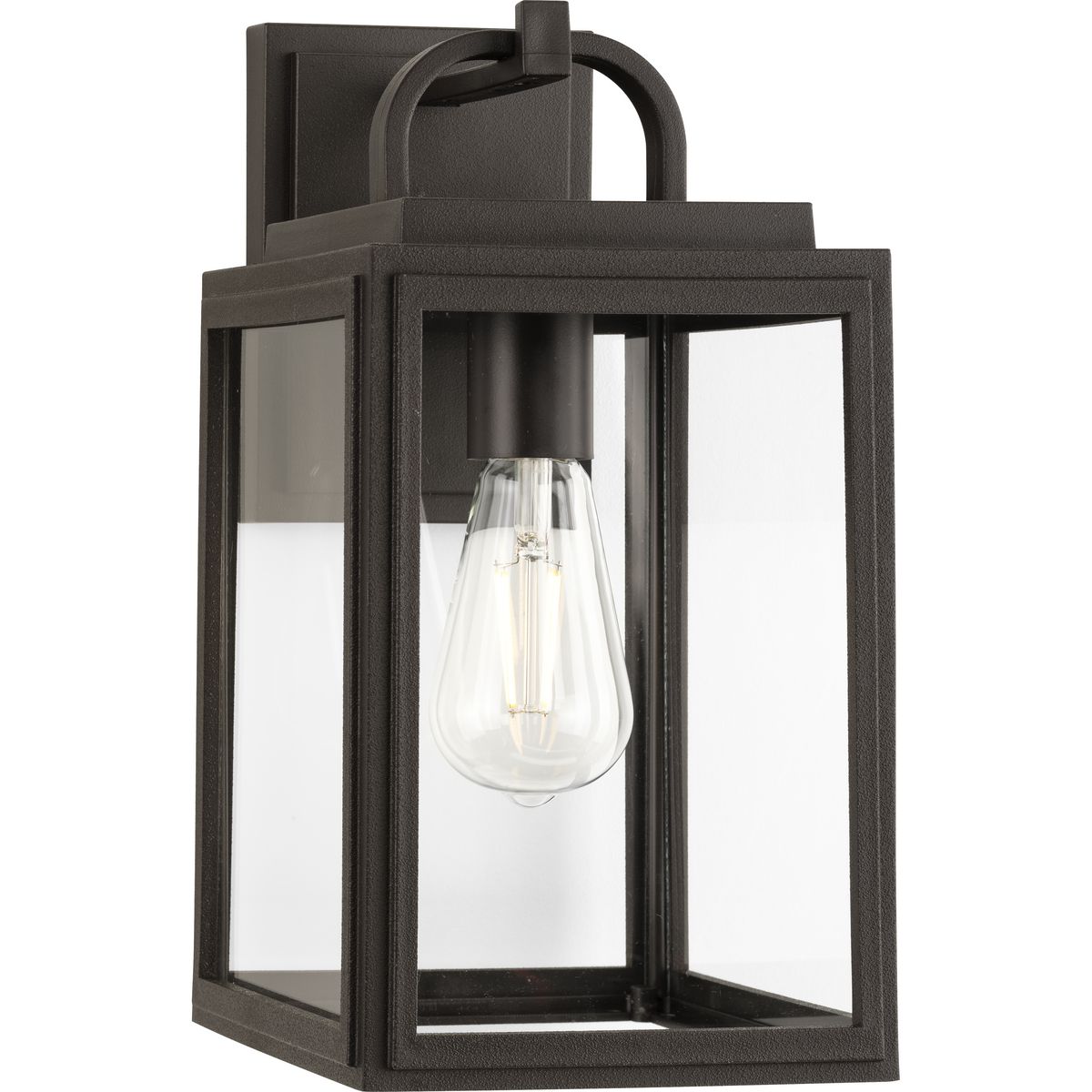 PROGRESS LIGHTING P560175-020 Antique Bronze Grandbury Collection One-Light Transitional Antique Bronze Outdoor Wall Lantern with DURASHIELD