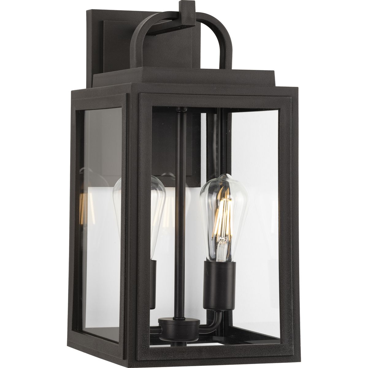 PROGRESS LIGHTING P560176-020 Antique Bronze Grandbury Collection Two-Light Transitional Antique Bronze Outdoor Wall Lantern with DURASHIELD