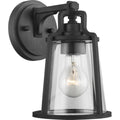 PROGRESS LIGHTING P560177-031 Textured Black Benton Harbor Collection One-Light Small Wall Lantern with DURASHIELD