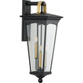 PROGRESS LIGHTING P560184-031 Textured Black Chatsworth Collection Black Three-Light Large Wall Lantern