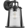 PROGRESS LIGHTING P560185-031 Textured Black Benton Harbor Collection One-Light Large Wall Lantern with DURASHIELD