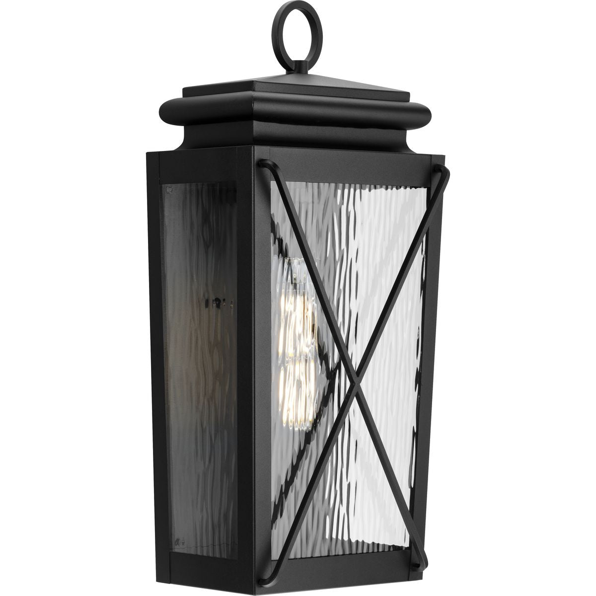 PROGRESS LIGHTING P560262-031 Textured Black Wakeford One-Light Textured Black Transitional Outdoor Medium Wall Lantern