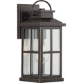 PROGRESS LIGHTING P560265-020 Antique Bronze Williamston Collection One-Light Antique Bronze and Clear Glass Transitional Style Medium Outdoor Wall Lantern