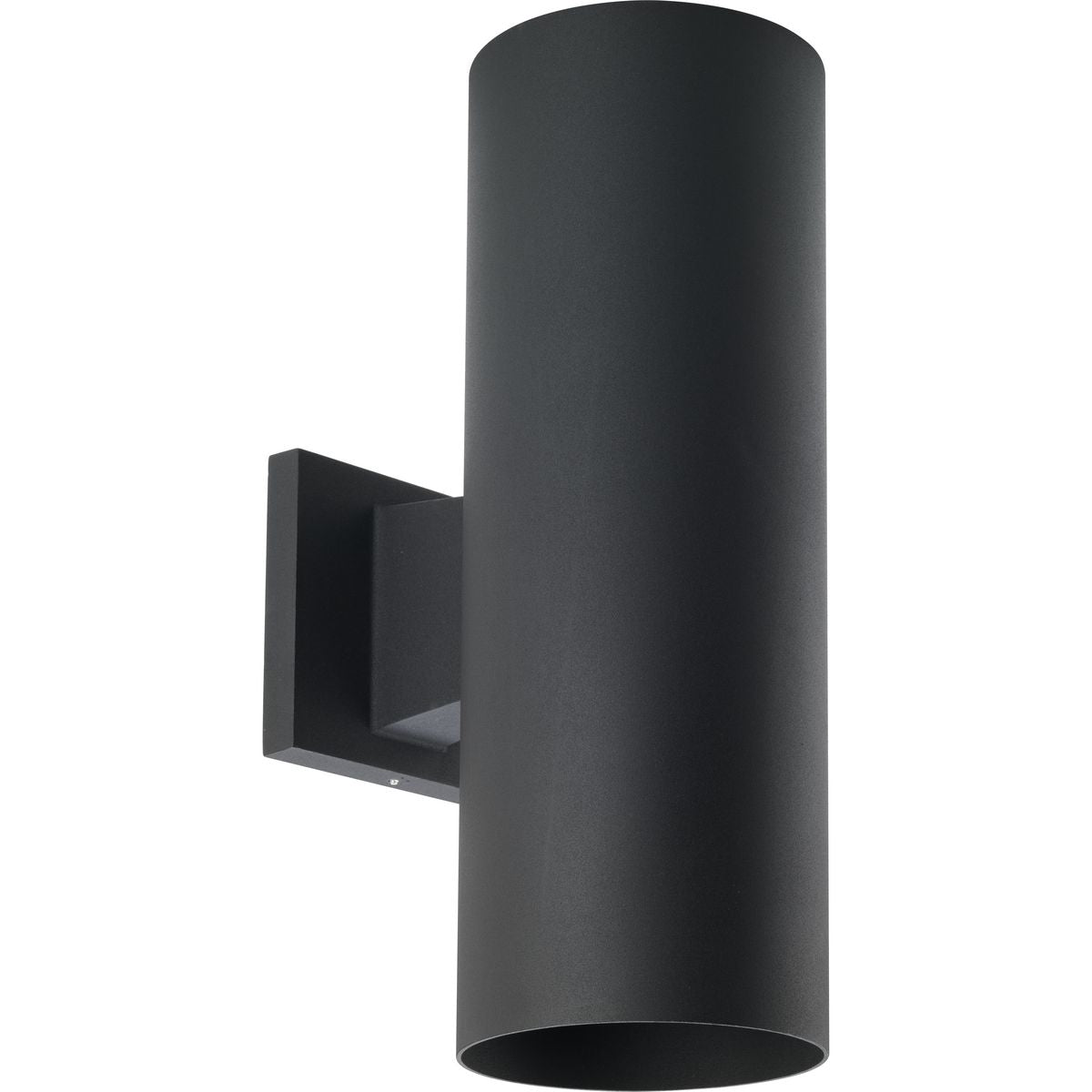 PROGRESS LIGHTING P560291-031-30 Black 5" LED Outdoor Up/Down Modern Black Wall Cylinder with Glass Top Lens