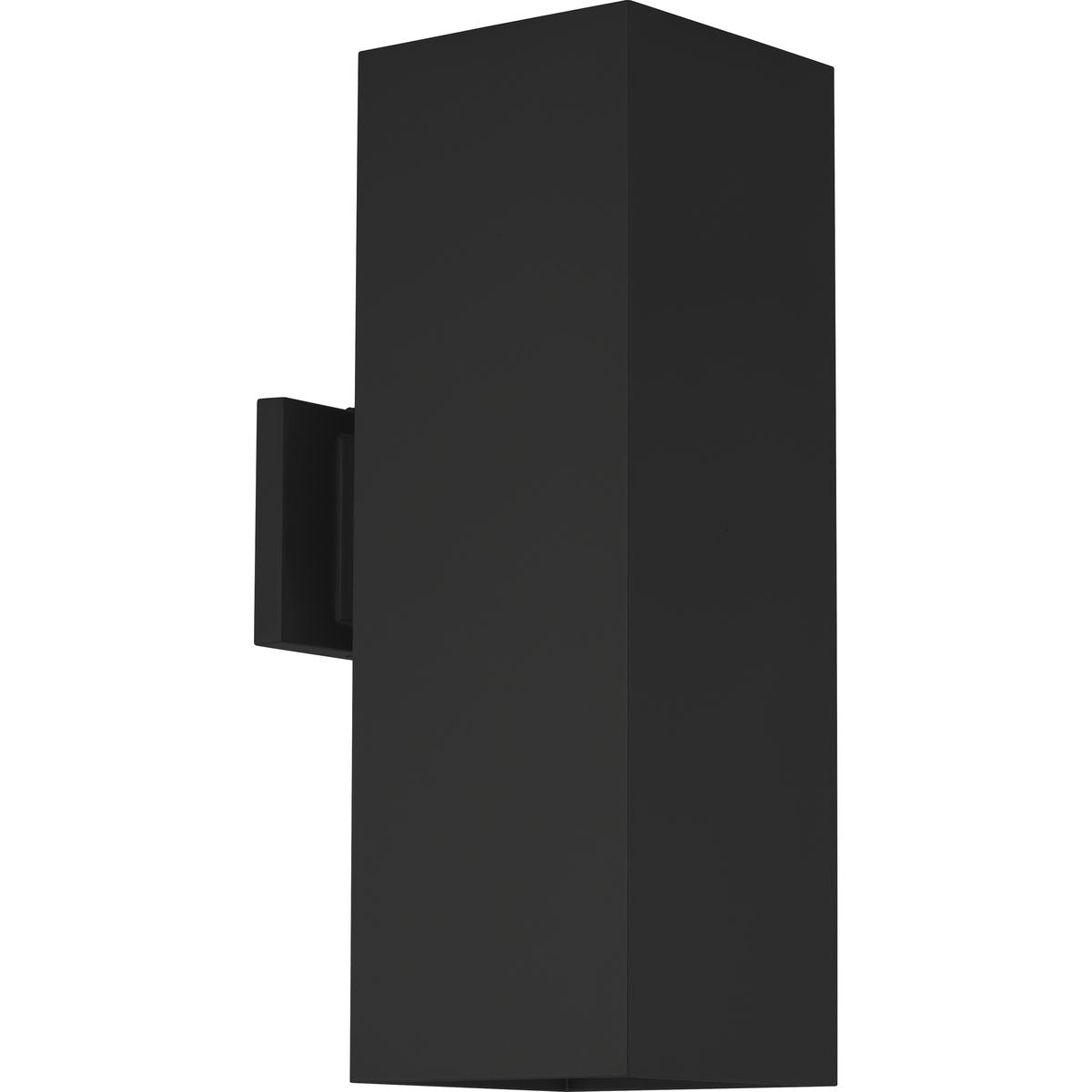 PROGRESS LIGHTING P560295-031-30 Black 6" LED Outdoor Up/Down Modern Black Wall Cylinder with Glass Top Lense