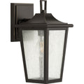PROGRESS LIGHTING P560307-020 Antique Bronze Padgett Collection One-Light Transitional Antique Bronze Clear Seeded Glass Outdoor Wall Lantern