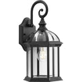 PROGRESS LIGHTING P560322-031 Textured Black Dillard Collection One-Light Traditional Textured Black Clear Glass Outdoor Wall Lantern