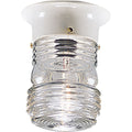 PROGRESS LIGHTING P5603-30 White One-Light Utility Outdoor Close-to-Ceiling