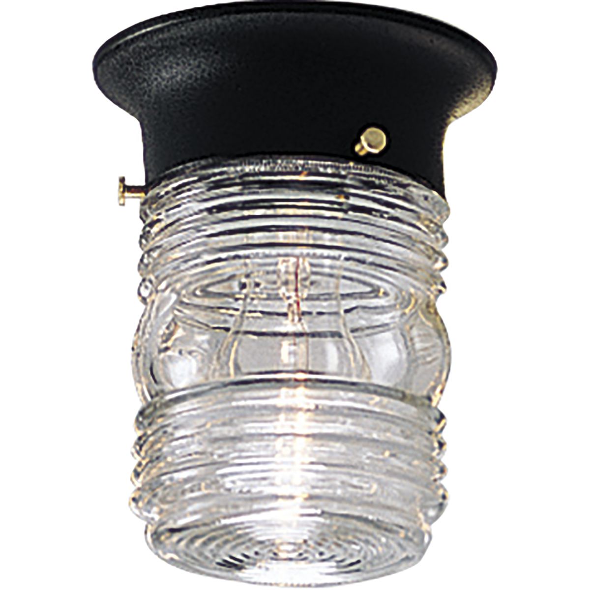 PROGRESS LIGHTING P5603-31 Textured Black One-Light Utility Outdoor Close-to-Ceiling