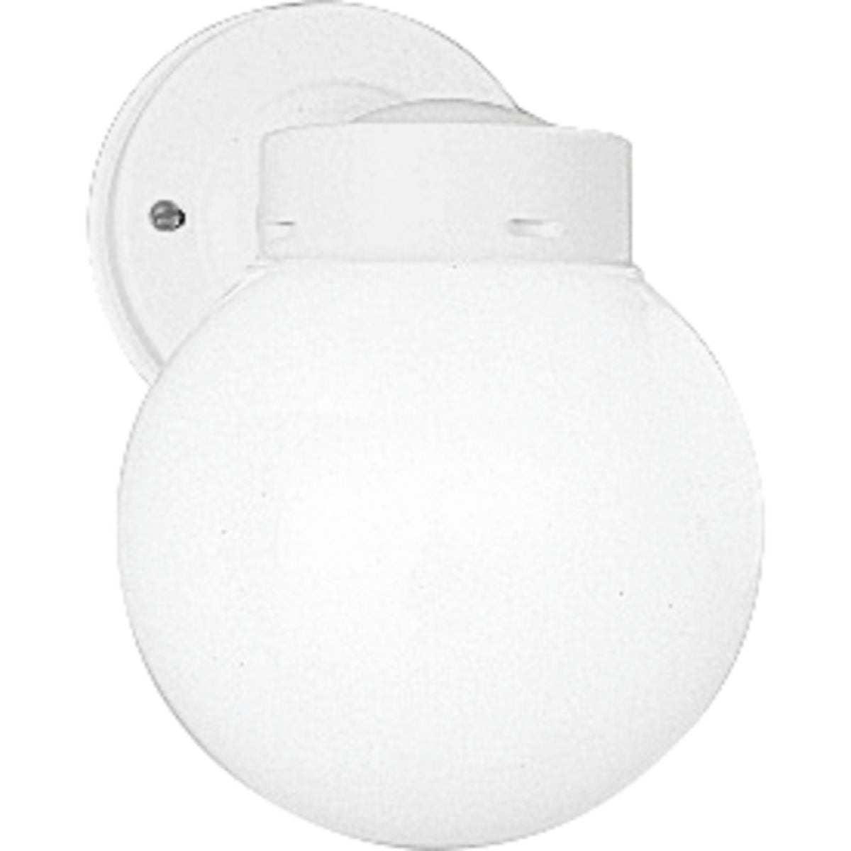 PROGRESS LIGHTING P5604-30 White One-Light 6" Glass Globe Outdoor Wall Lantern