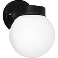 PROGRESS LIGHTING P5604-31 Textured Black One-Light 6" Glass Globe Outdoor Wall Lantern