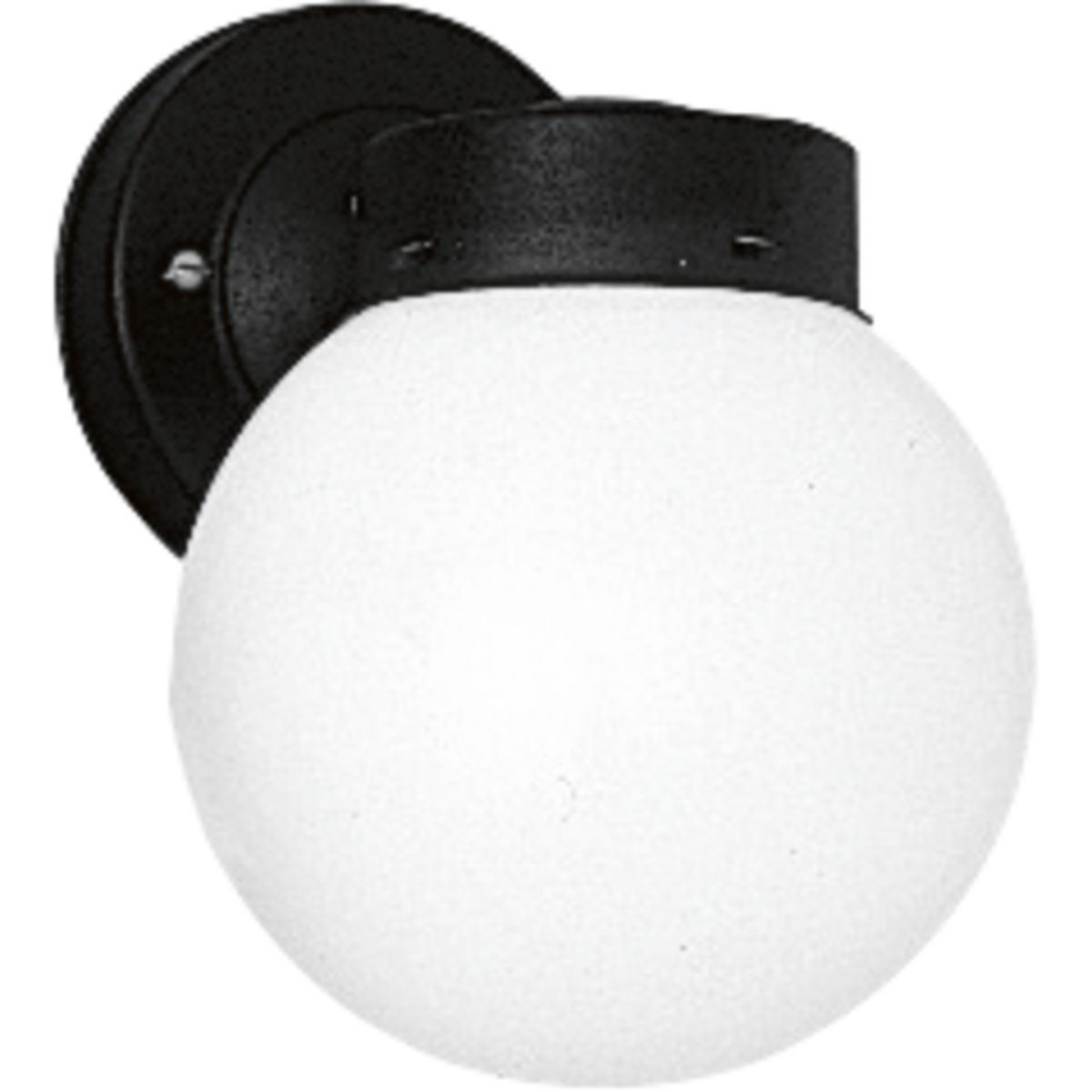 PROGRESS LIGHTING P5604-31 Textured Black One-Light 6" Glass Globe Outdoor Wall Lantern