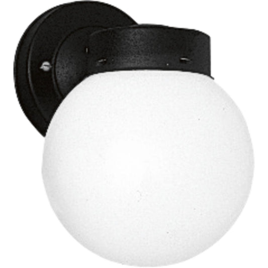 PROGRESS LIGHTING P5604-31 Textured Black One-Light 6" Glass Globe Outdoor Wall Lantern