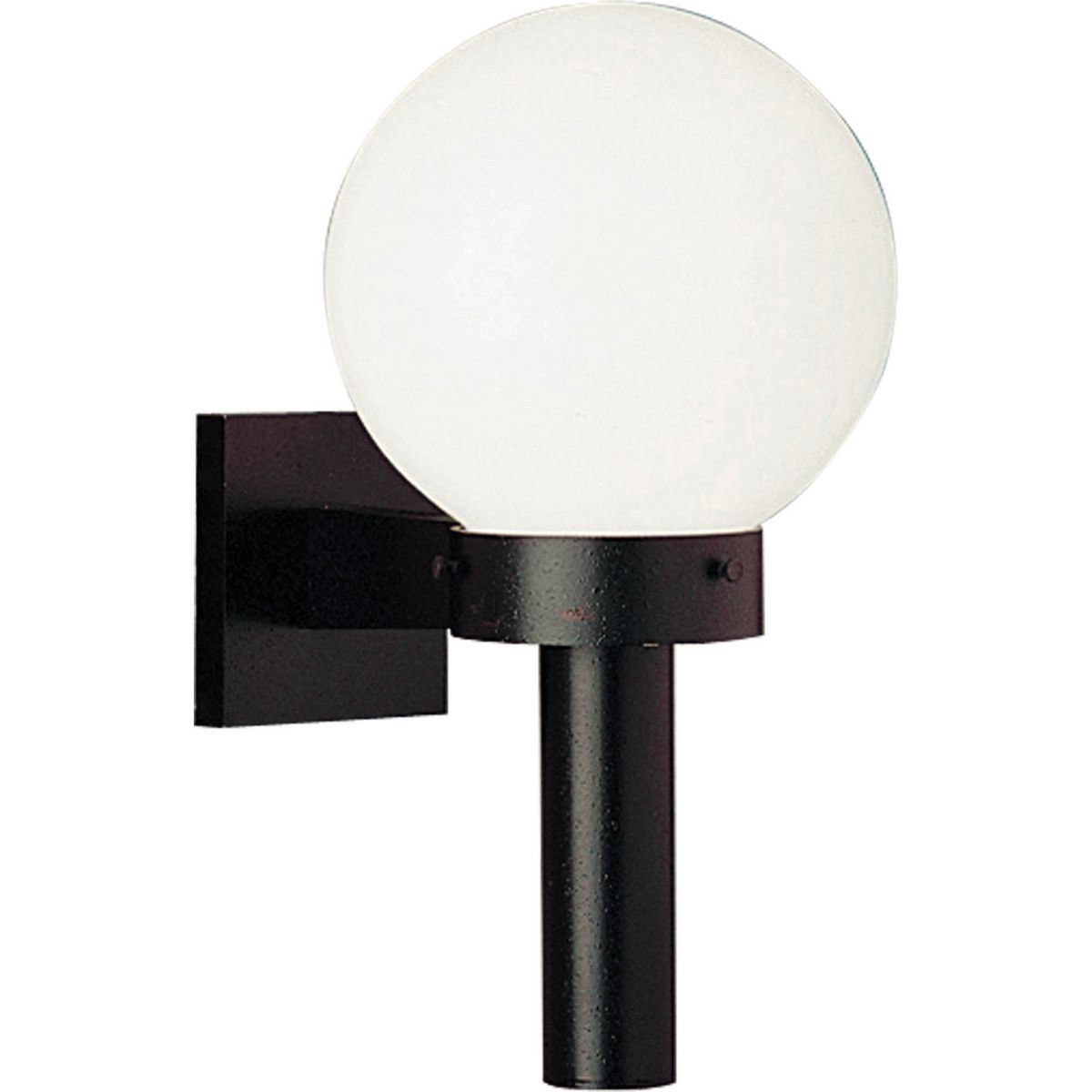 PROGRESS LIGHTING P5626-60 Matte Black Acrylic Globe One-Light Wall Lantern