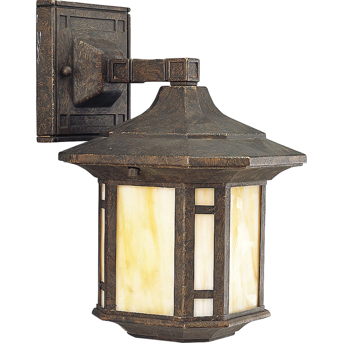 PROGRESS LIGHTING P5628-46 Weathered Bronze Arts and Crafts Collection One-Light Small Wall Lantern
