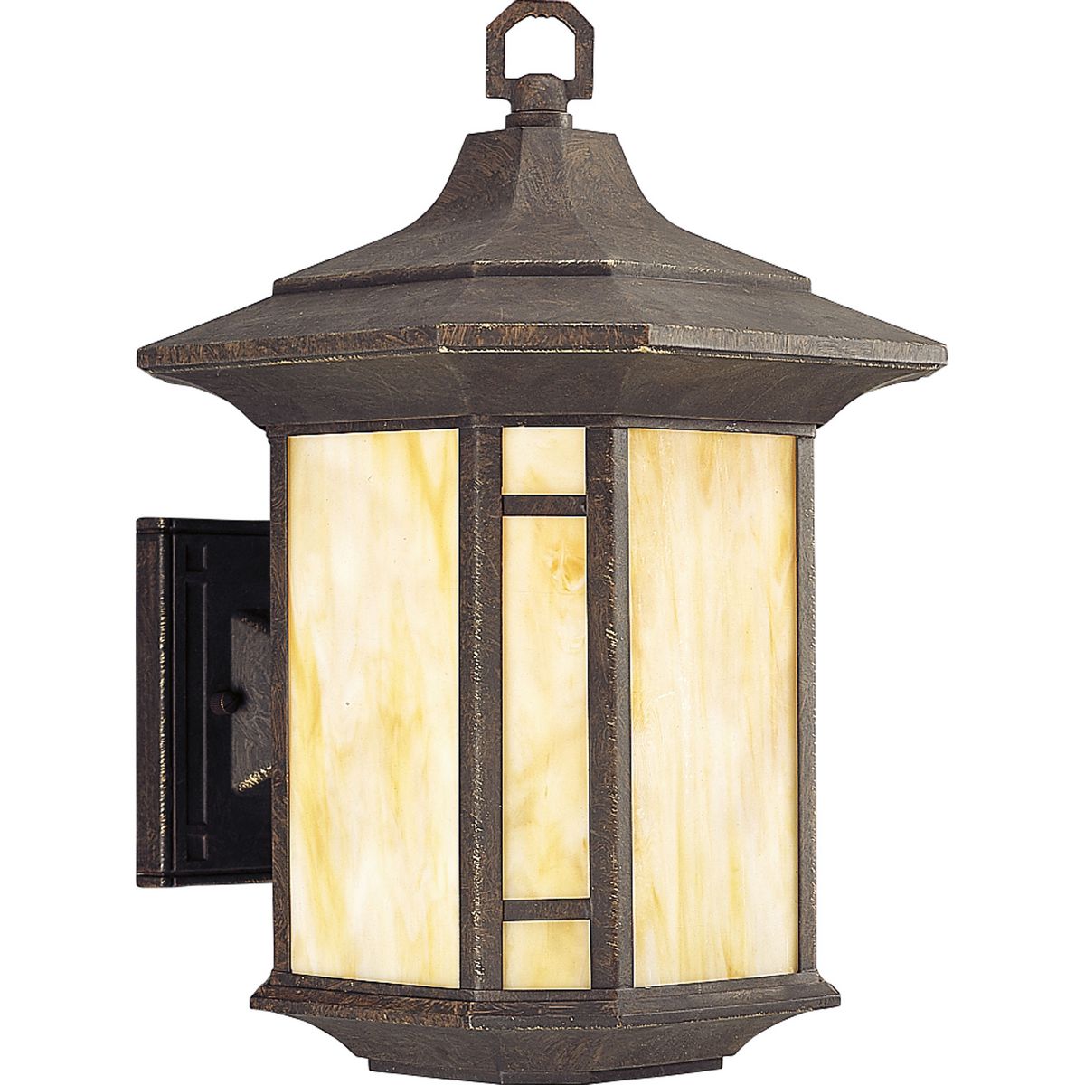 PROGRESS LIGHTING P5629-46 Weathered Bronze Arts and Crafts Collection One-Light Medium Wall Lantern