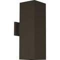 PROGRESS LIGHTING P5644-20-30K Antique Bronze 6" LED Square Up/Down Outdoor Wall Mount Fixture