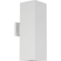 PROGRESS LIGHTING P5644-30 White 6" Square Two-Light Up/Down Wall Lantern