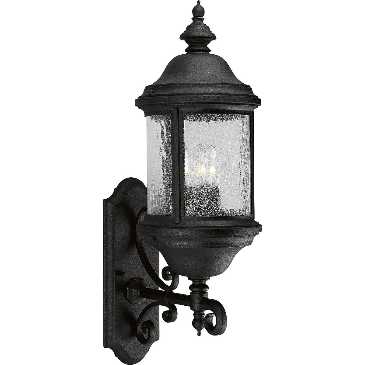 PROGRESS LIGHTING P5652-31 Textured Black Ashmore Collection Three-Light Wall Lantern