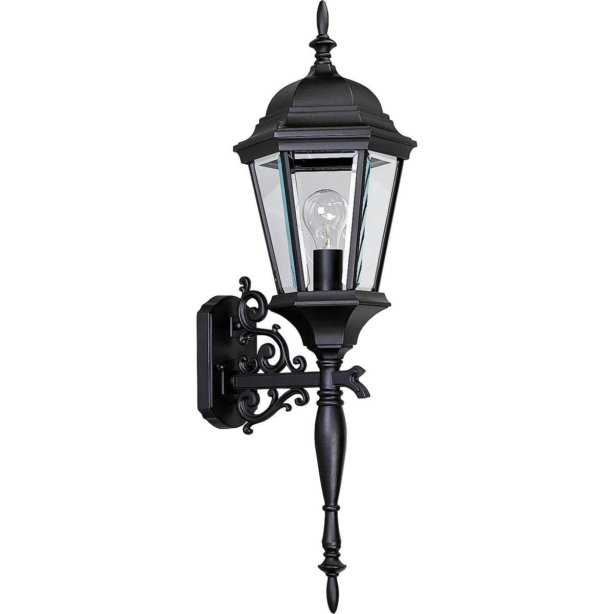 PROGRESS LIGHTING P5684-31 Textured Black Welbourne Collection One-Light Large Wall Lantern